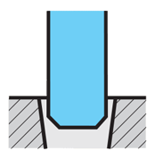 Conical hole malformation